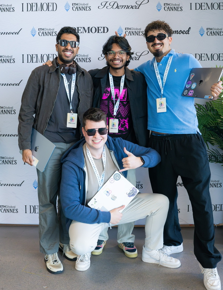 Team beim ETHGlobal-Hackathon in Cannes
